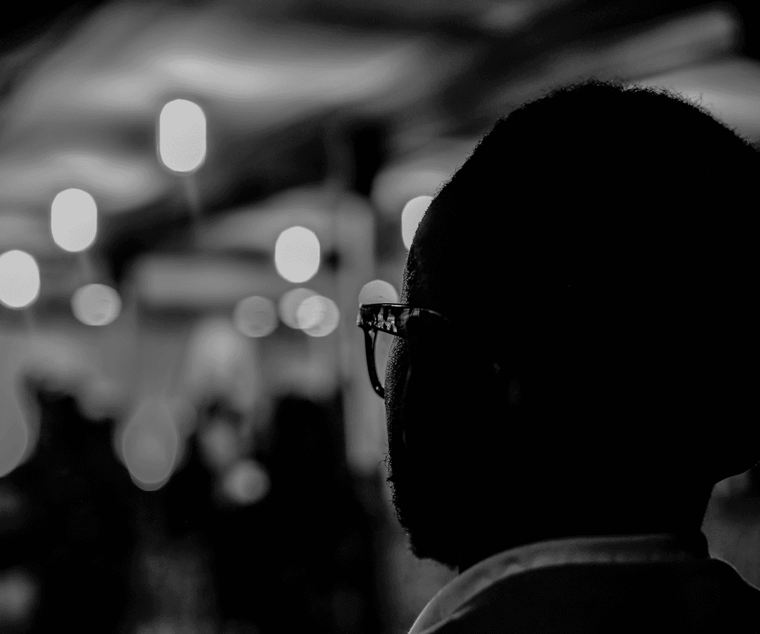 Man looking into the distance